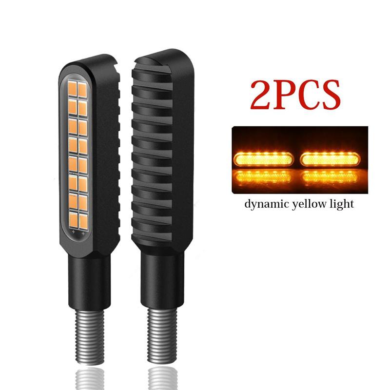 

1/2 пары светодиодных индикаторов, указатели поворота мотоцикла, световой сигнал заднего вида, плавный сигнал мотоцикла 2pcs Yellow