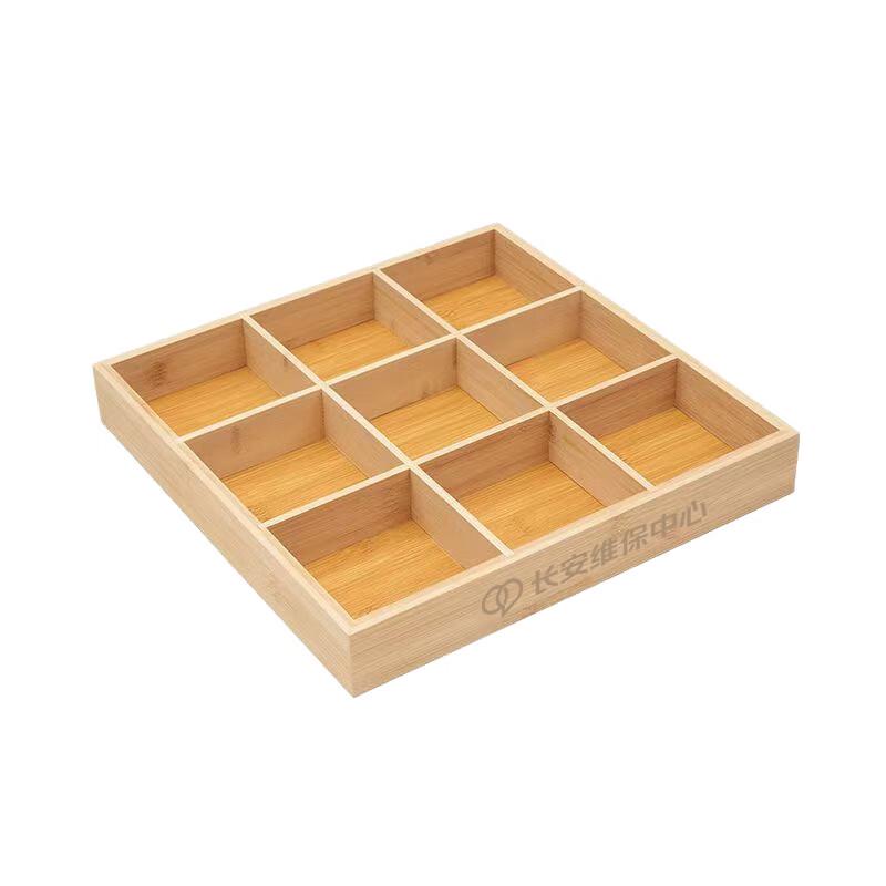 Bamboo 9-Compartment Serving Tray