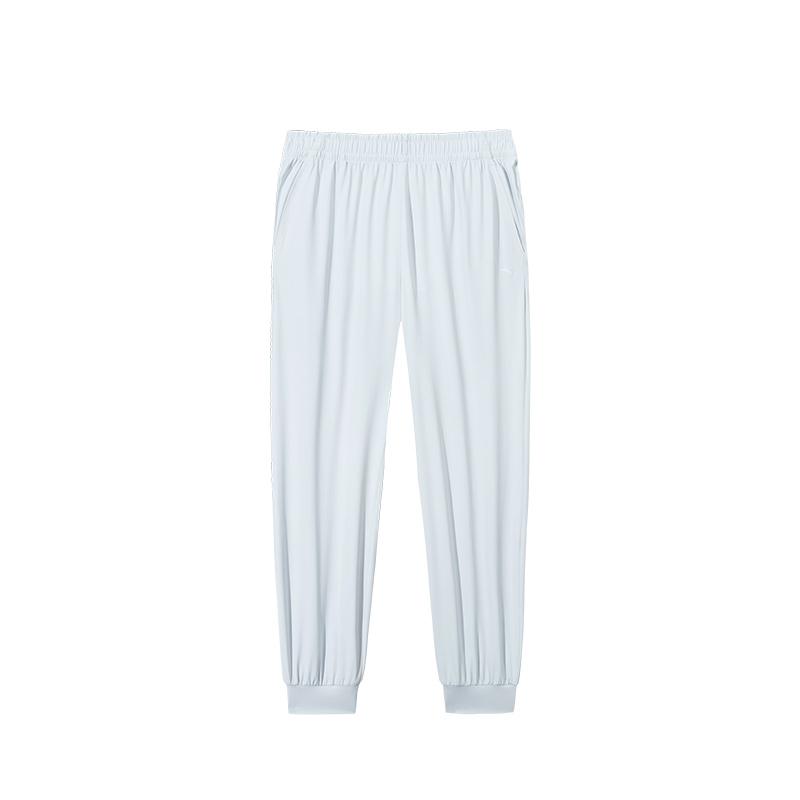 Anta Casual Simple Solid Color Tapered Knit Sports Pants Women bottoms Dream-Shadow-Blue 962527301-3