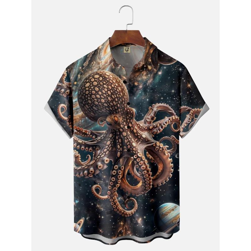 Hawaii Men's Shirt 3D Print Funny Cartoon Animal Short-sleeved Tops Summer Casual Men's Clothes Street fashion shirt for boys
