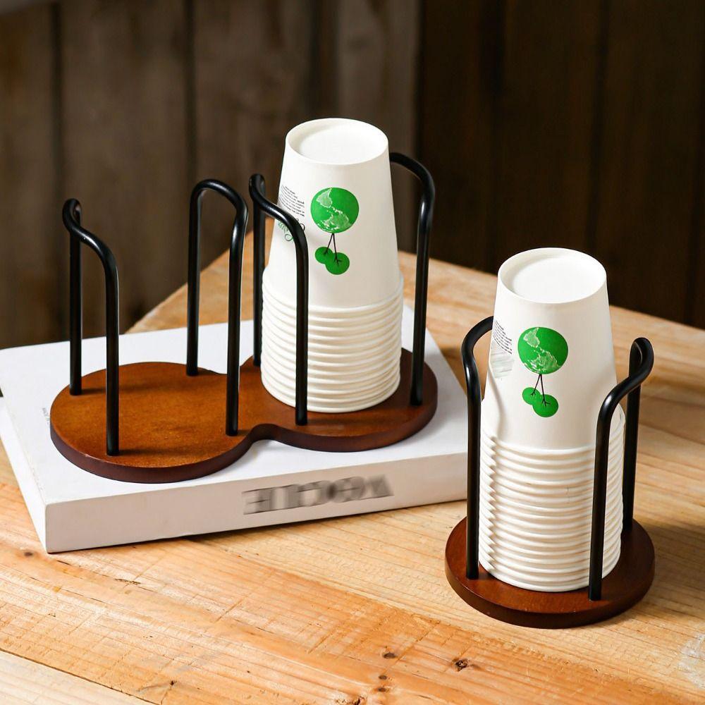 Moisture Proof Disposable Cup Storage Holder Dust-proof Cup  Display Stand  Office