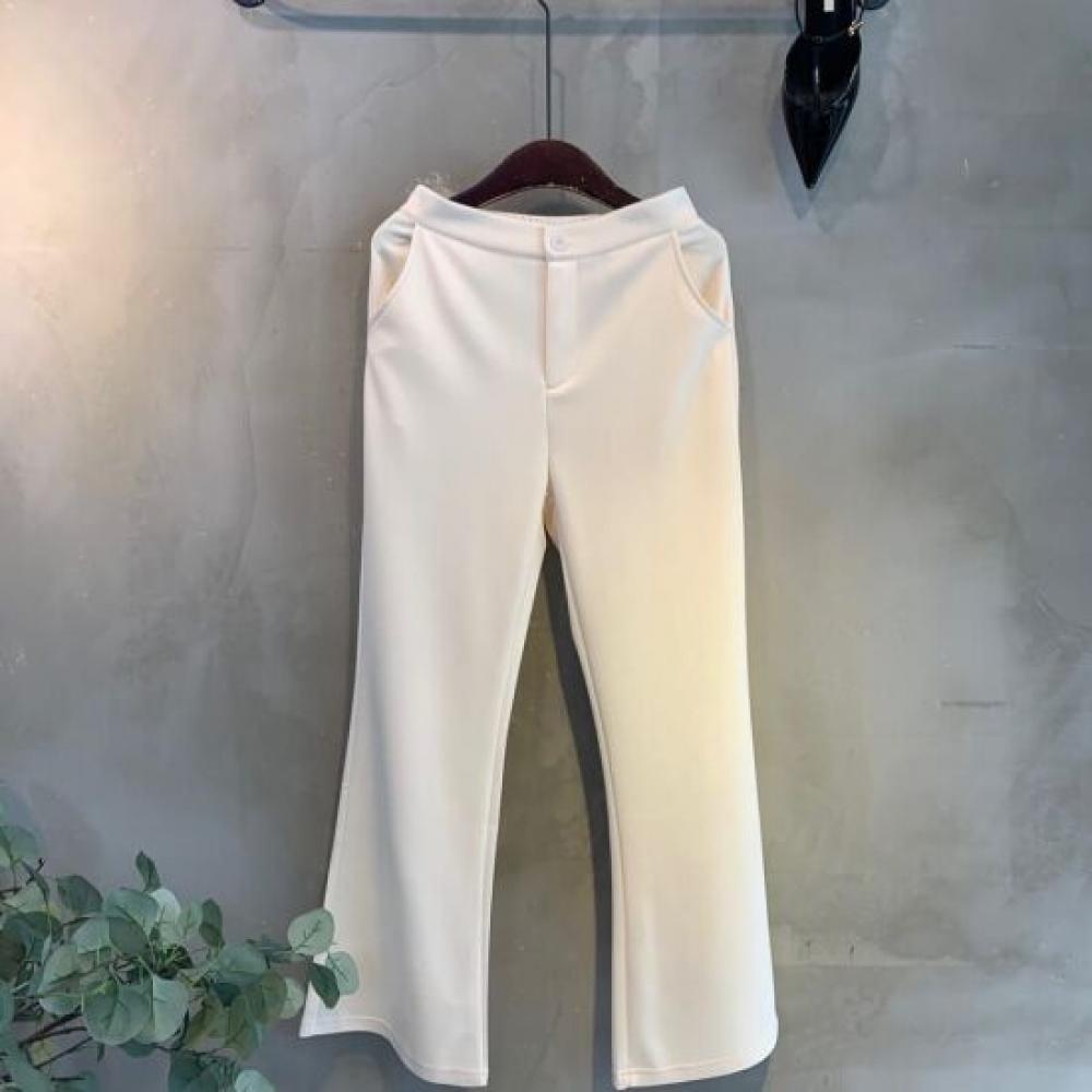 C S In The Room Women Sejo baSiC baCk bandIng Rayon Spandex bootCut SlaCkS pantS