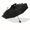 1pc Feline Expression Automatic Cute Umbrella High Quality Canopy, Portable Folding Umbrella with, Ideal Gift for - Travel, Everyday, Formal Events, S