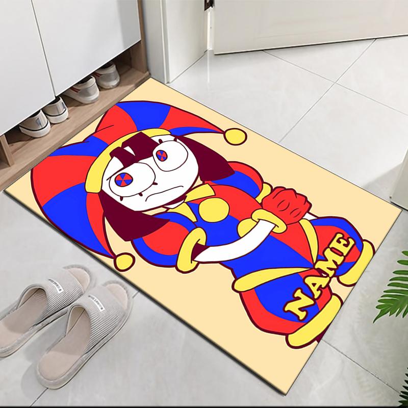 Custom Name The Amazing Digital Circus Printed Carpet, for Office Chair Living Room Bedroom Kitchen Room Decor Gifts.