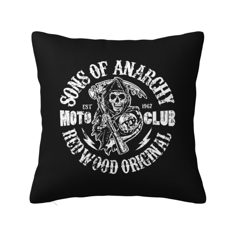 Individuelle Disney Sons Of Anarchy Kissenbezüge Die TV-Serie Samt Niedliche Zierkissenhülle für Auto Sofa