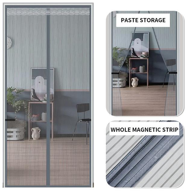 Summer Anti Mosquito Door Curtain Magnetic Screen Door Curtain Mesh Automatic Closing Door Screen Door Netting Kitchen Screen Mesh