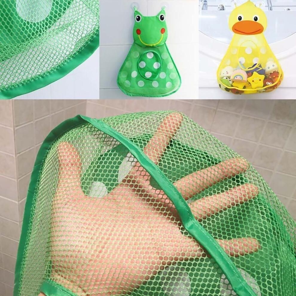 Welling Cute Cartoon Frog Duck Baby Kids Bath Toy Bathroom Mesh Bag Organizer Holder