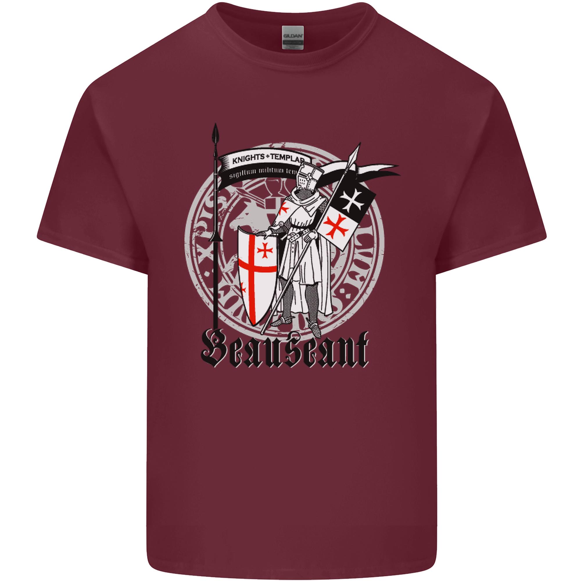 Knights Templar St Georges Day Beauseant Unisexs Light Cotton Tshirt S