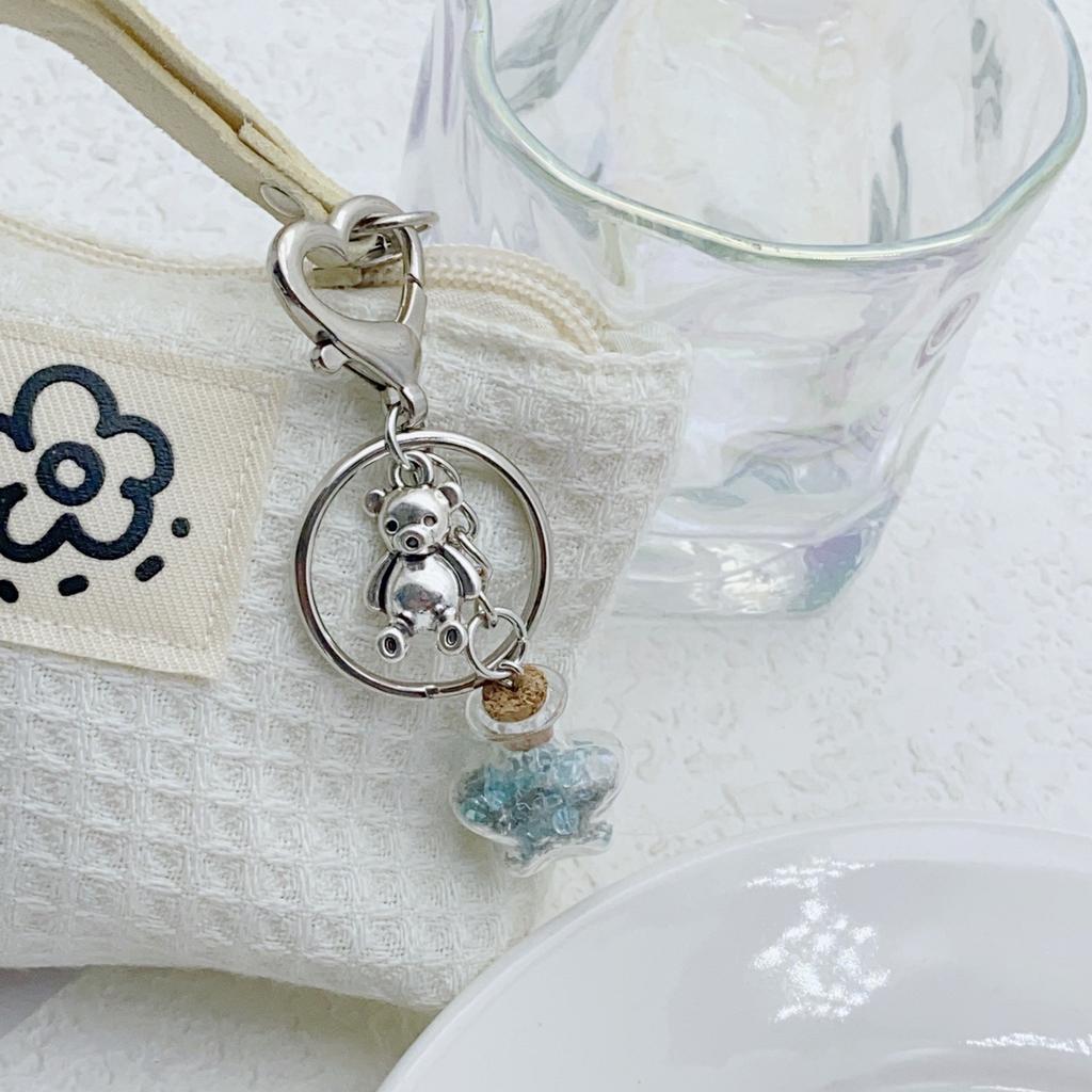 Heart Key Charm Elegant Keyrings Charm Fashion Key Accessories Star Bottle Bag Charm Suitable for Various Occasion