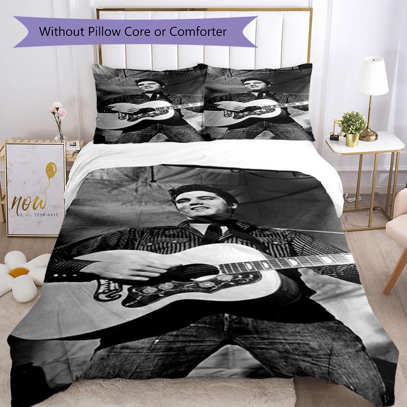 Elvis Presley Quilt Cover Set Design For Playroom Soft Fabric Perfect Gift For Friends Family
