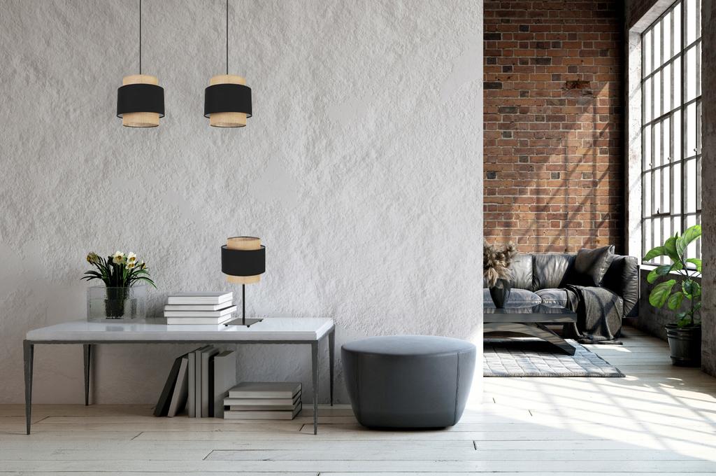 NIGHT TABLE LAMP BOHO JUTA LAMPSHADE 20 CM