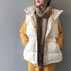 Women's Winter Solid Color Plus Size Warm Vest Fluffy Casual Button Warm Vest Sleeveless Vests