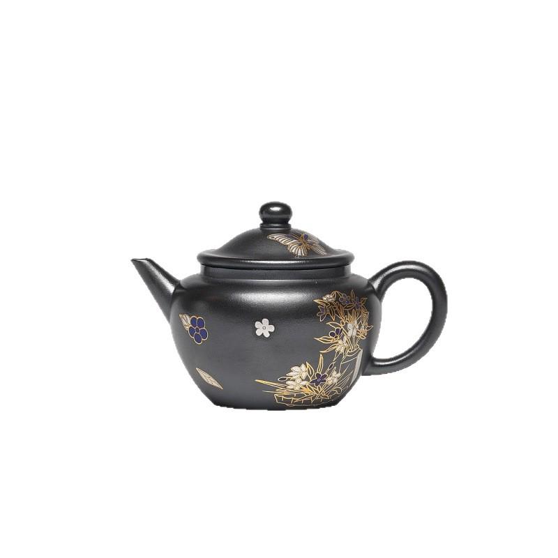 Handcrafted Yellow Lid Yixing Zisha Teapot Tea Set