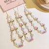 Korean Cute Flower Tulip Pearl Beaded Phone Chain For Mobile Phone Lanyard Pendant Anti-Lost Hanging Jewelry