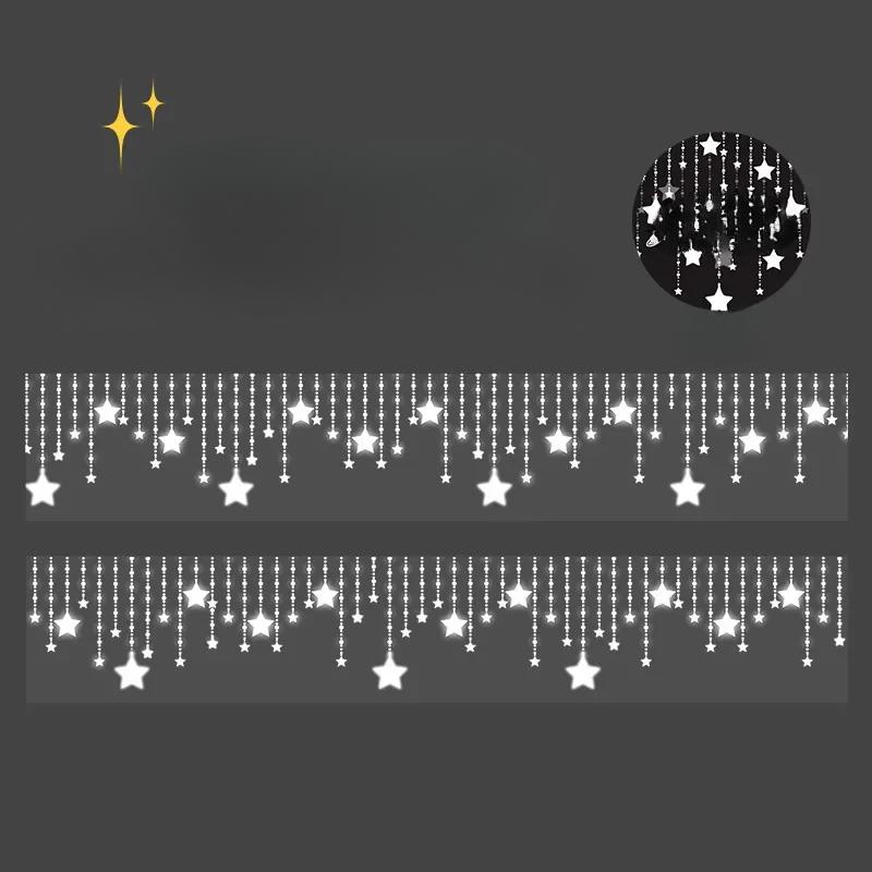 

1 рулон ленты DIY ленты клейкие 2 м Звездный свет Материал для хендбука Украшение Световая штора Ракушка Коллаж Основа Скрапбук