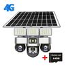 3-Lens Solar Camera, Outdoor Surveillance, WiFi, Floodlight Night Vision, Security Audio Camera, 16000mAh Battery CCTV
