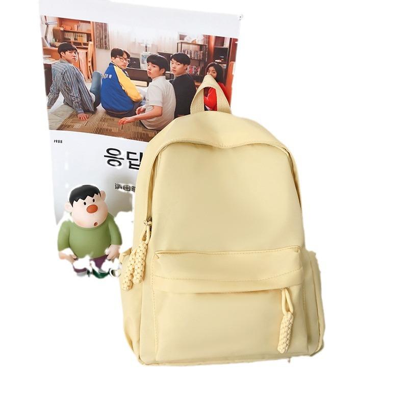 Schoolbag Schoolbag Female Ins College Students Simple Fashion Solid Color Large Capacity Junior High School Students New Trend Backpack Backpack