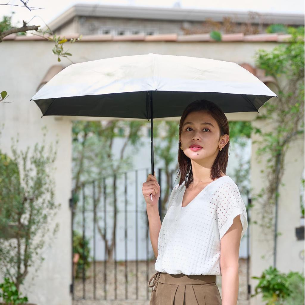 Umbrella That Folds In 3 Heat Light UV for Both Sunny and Rainy Shape Easy To Folding Ribs Turquoise Blue [Moonbat] Seconds, Urawaza, Parasol,