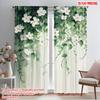 2 Stück, 2D-Flachdruck Vorhangstoff Blossom Cascade Vielseitiges Polyester (ohne Stange) Heimdeko für Schlafzimmer, Wohnzimmer,