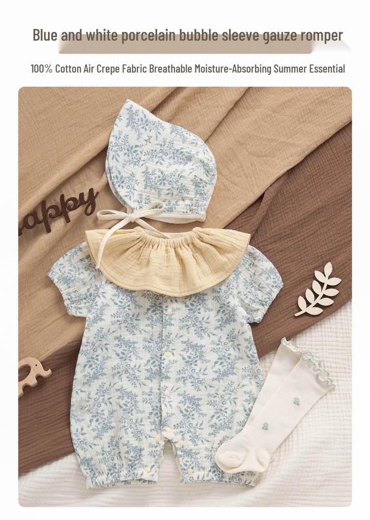 Entzückendes Sommer-Strampler-Set mit Blumenprint für Baby-Mädchen - 0 bis 12 Monate