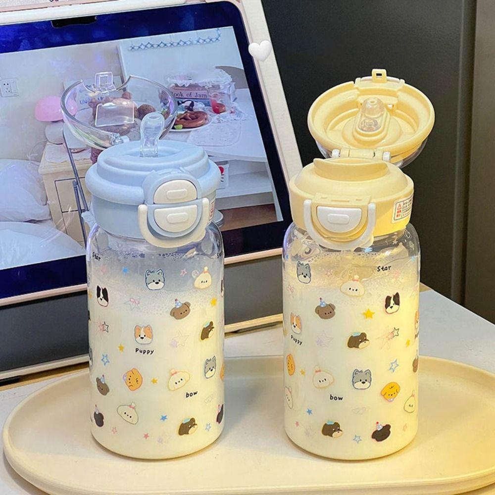 

500ml Water Bottle Large Capacity Beverage Bottle Cute Water Cup Outdoor жовтий