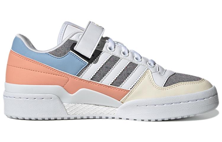 adidas Originals Forum Low Wear Resistant Non Slip Casual Skateboarding Shoes White Blue Gray Women's GZ4405