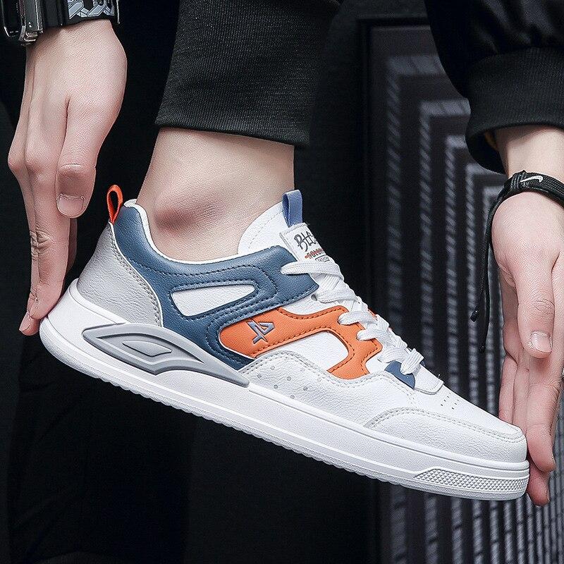 Nuove Scarpe Casual in Pelle Microfibra Traspiranti Antiscivolo Versatili Sneakers Moda Studenti Coreani