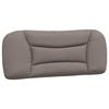 VidaXL Coussin de Tête de Lit, Oreiller de Lecture avec Fermeture à Glissière, Coussin de Lecture pour Lit Chambre, Taupe 374553