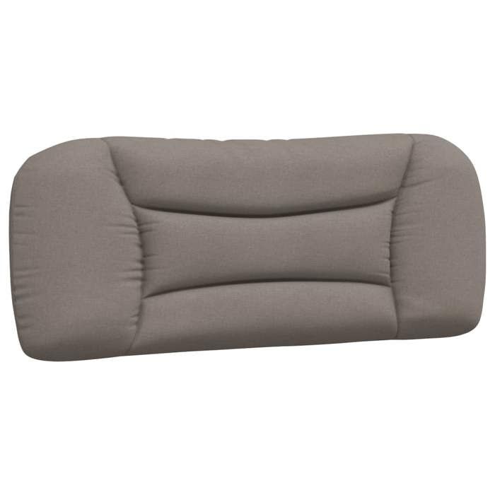 VidaXL Coussin de Tête de Lit, Oreiller de Lecture avec Fermeture à Glissière, Coussin de Lecture pour Lit Chambre, Taupe 374553