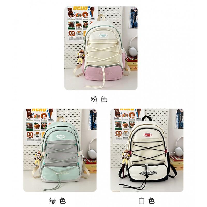 2025 New Japanese Backpack Simple Casual Korean Large Capacity Fresh Sweet Junior High School Student Schoolbag