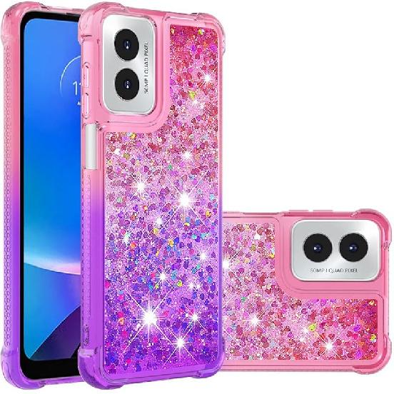 Case for Motorola Moto G 5G 2024 Case Women Girls Cute Clear Glitter Heavy Duty Shockproof Back Cover Soft TPU Phone Case for Moto G 5G 2024 Gradient