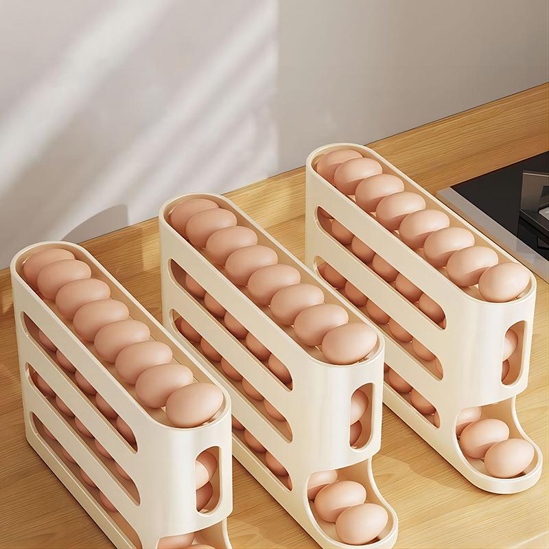 Refrigerator Egg Storage Box Automatic Scrolling Egg Holder Household Kitchen Dedicated Roll Off Egg Storage Rack