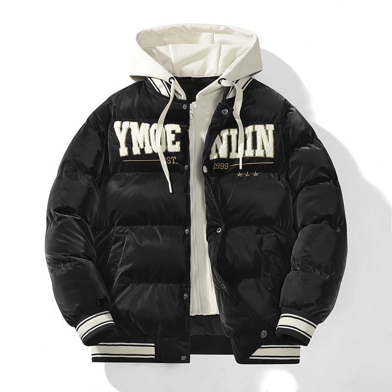 Men's Thickened Detachable Two-Piece Winter Cotton Jacket - Casual, Warm & Loose Couple Style