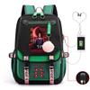 New Ghost Destroyer Peripheral Animation Korean Edition Student Leisure School Bag Large Capacity Multifunctional Backpack with USB
