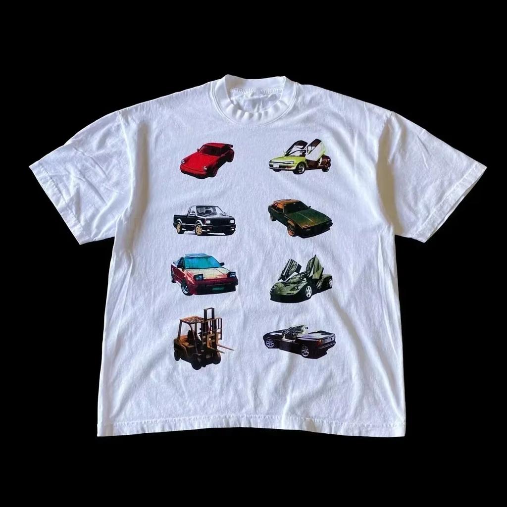 Harajuku Vintage Fashion Oversized Street Hip Hop Letter T Shirt Y2K Tops Loose Slim Tees Men's Women Clothing Streetwear Casual