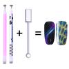 2 Pcs Nail Art Dual-ended Cat Eye Magnet Pen Flower Stripe Grid for DIY 3D Magnetic UV Gel Polish