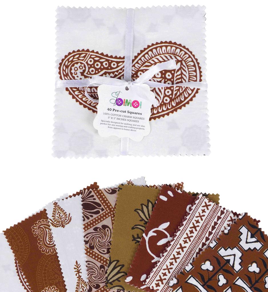 Print  Precut 5-inch Cotton  Fabric  Quilting  Squares  Charm Pack DIY Patchwork Sewing Craft-