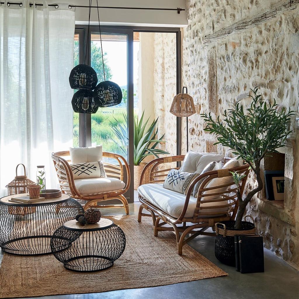 JUTE RUG 120x170cm NATURAL Boho Style