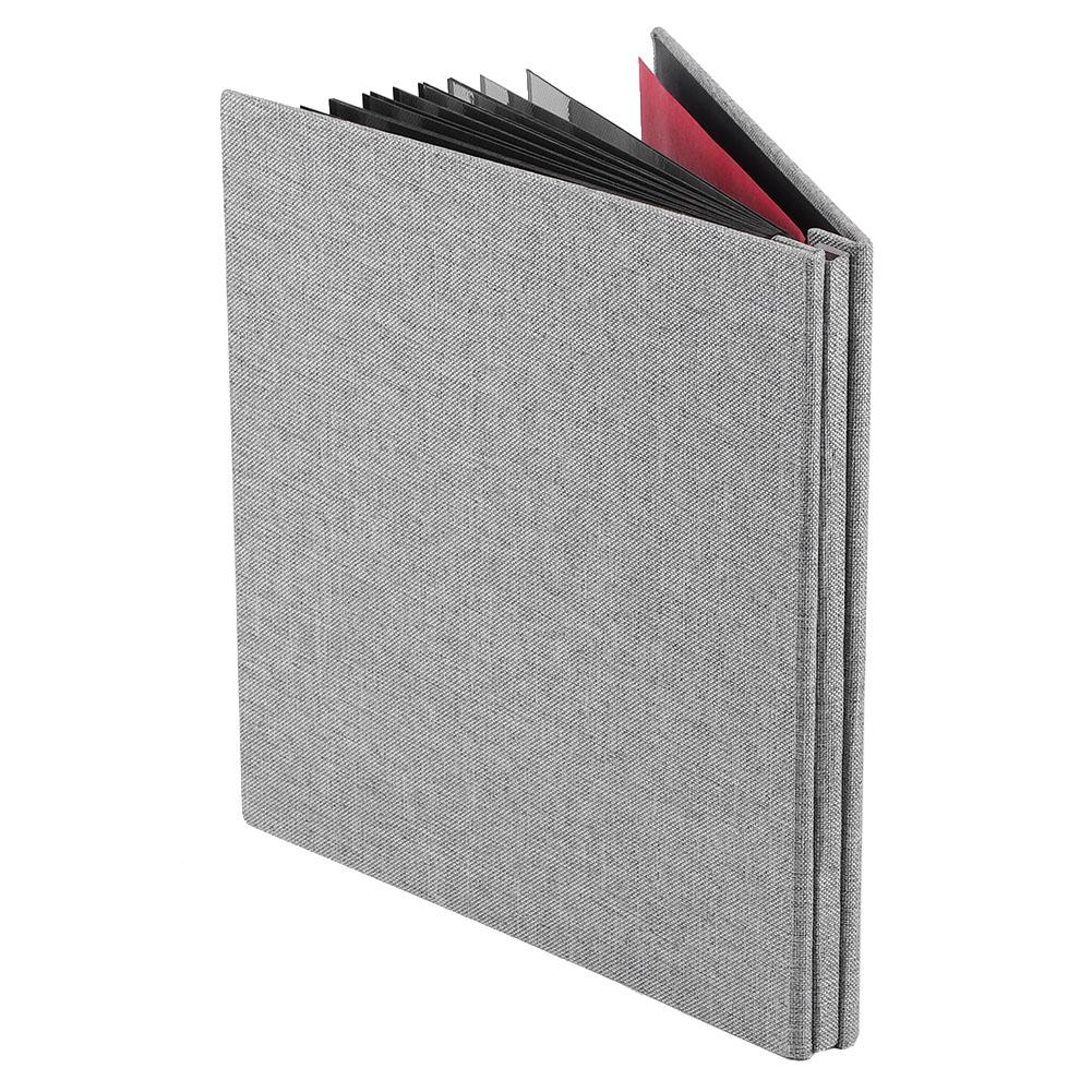 Einfacher Leinenbezug DIY Selbstklebendes Album Scrapbook Handgemacht Kreatives Handwerk 20 Seiten #5