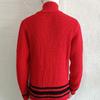 2024 Autumn Men's Casual Solid Color Half-High Collar Button Sweater