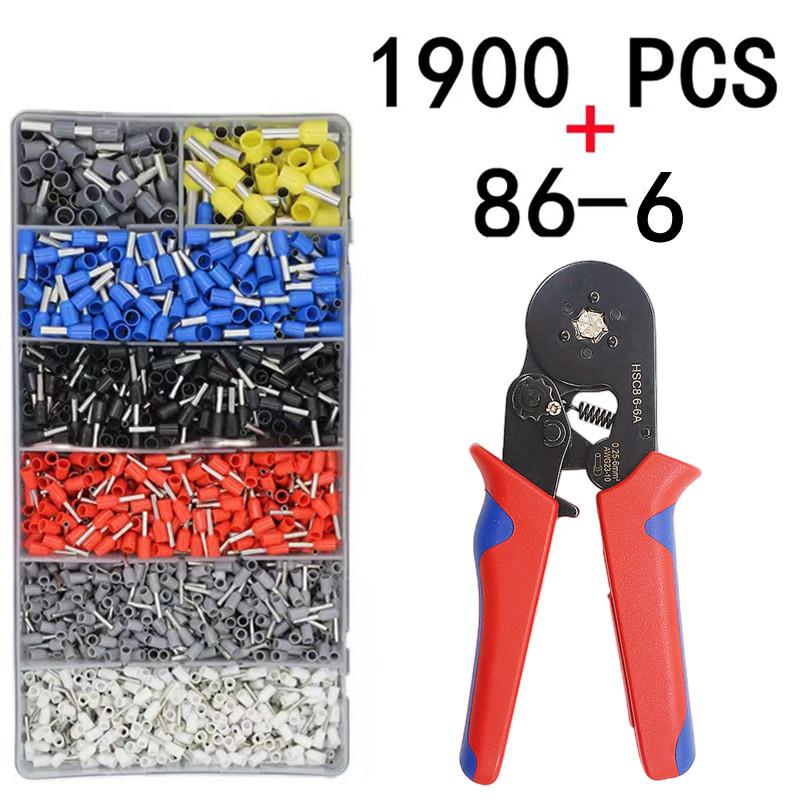 Tube Terminal Crimping Tools Ferrule Crimping Pliers HSC8 6-4 0.25-10mm² 23-7AWG 6-6 0.25-6mm² Electrician Clamp Sets Wire Tips