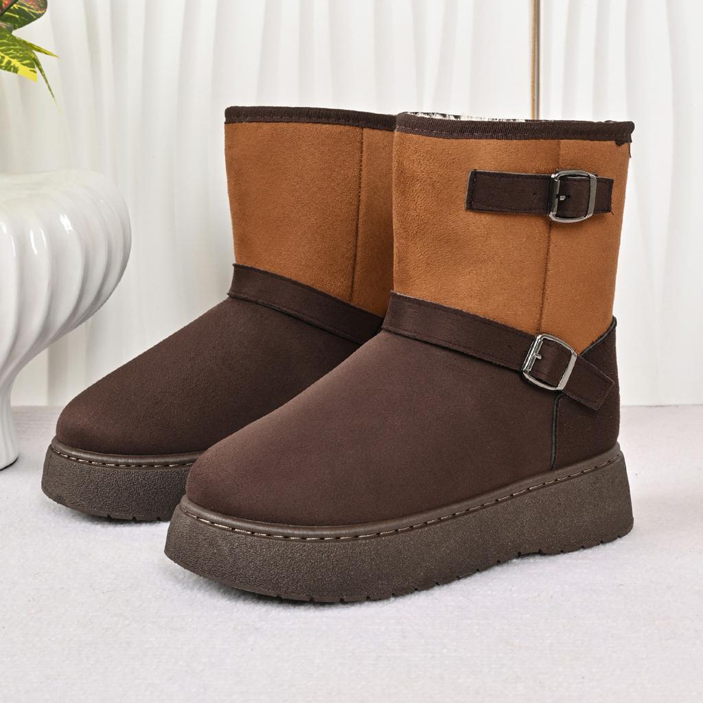 2025 new long boots, piled and thickened high snow boots for women, winter thin warm cotton shoes for women