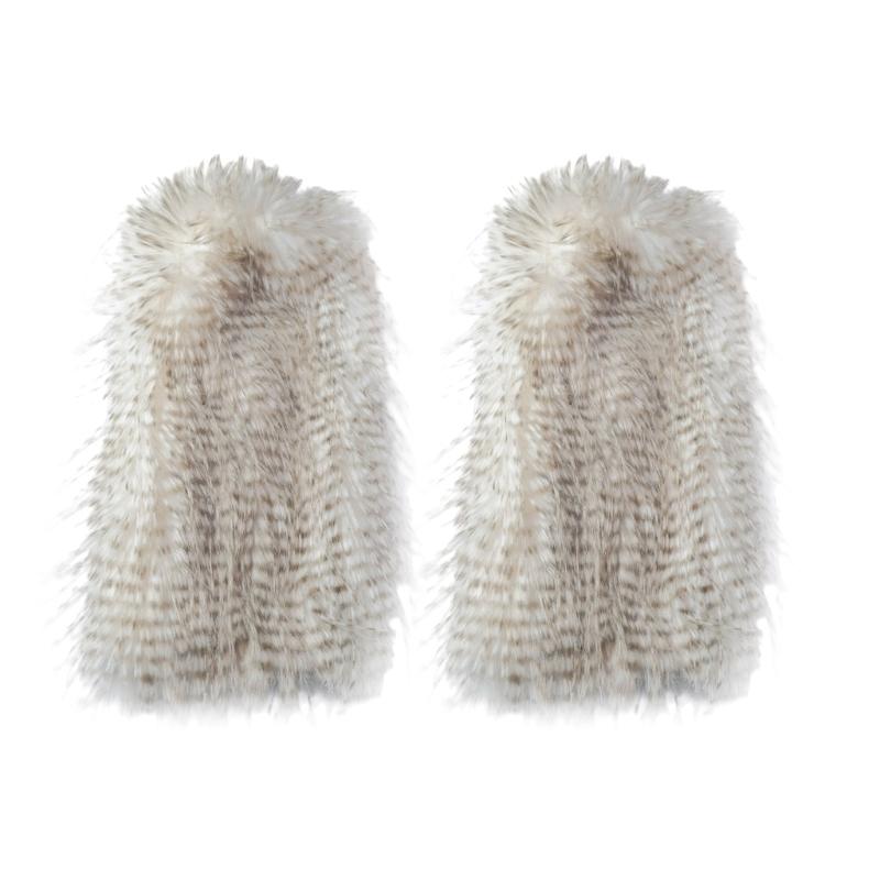 Plush Leg Warmers for Women Fuzzy Winter Boot Toppers Comfortable Stylish Thick Furry Leg Covers Footless Calf Socks