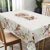 Spring Floral Bird Rectangle Tablecloth for Table Decor Summer Watercolor Flowers Kitchen Dining Table Cloth Wedding Decorations