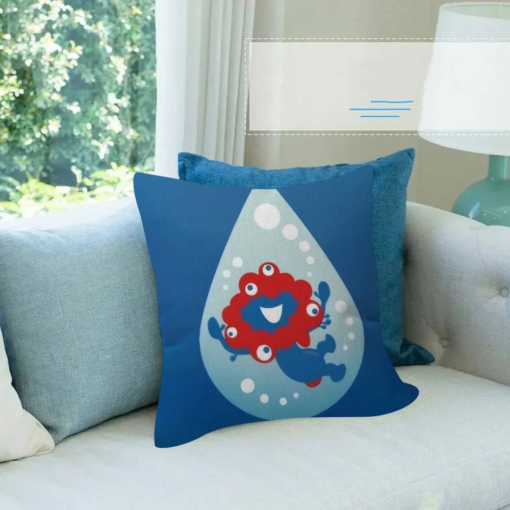 Cartoon M-Myaku-Myaku Personalized Pillow Dust Cover Bedroom Kids Party Decoration Pillowcase Birthday Children Gift