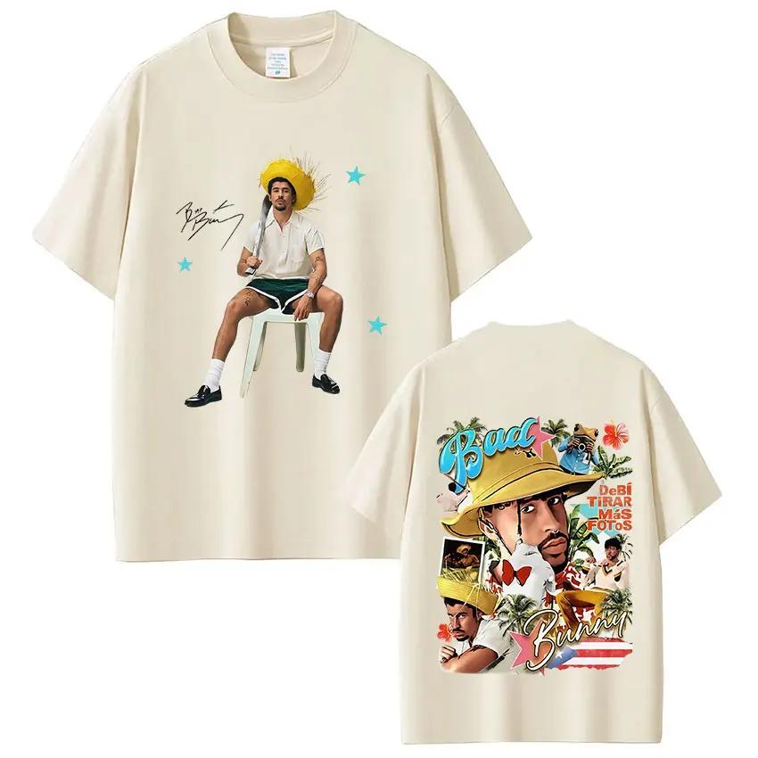 

Rapper Bad Bunny Debi Tirar Mas Fotos DTMF T Shirts Men Women Clothing Fashion Vintage Hip Hop Short Sleeve T-shirts Streetwear XXXL червоний