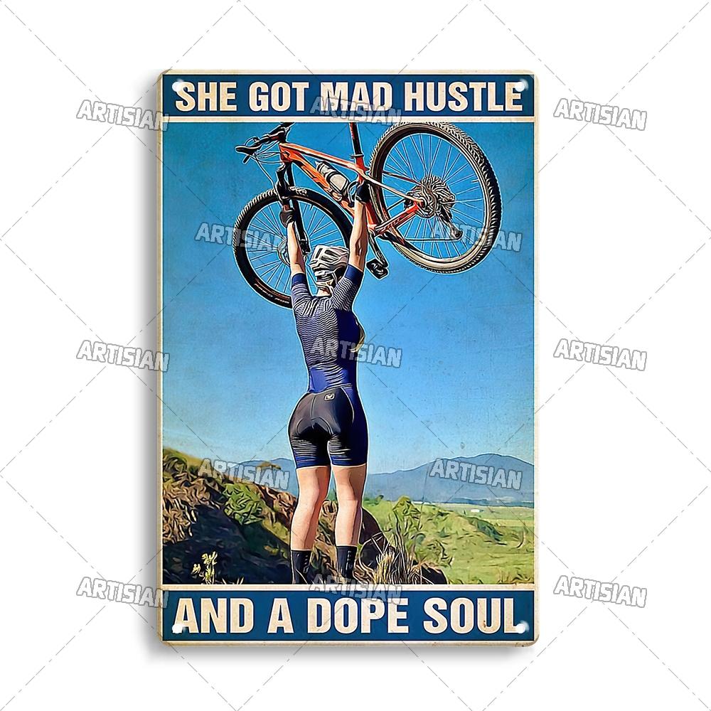 Artisian Cycling Metal Sign Bicycle Tin Poster Bike Decorative Plate Wall Decor Garage Bar Pub Club Hotel Cafe Kitchen Home