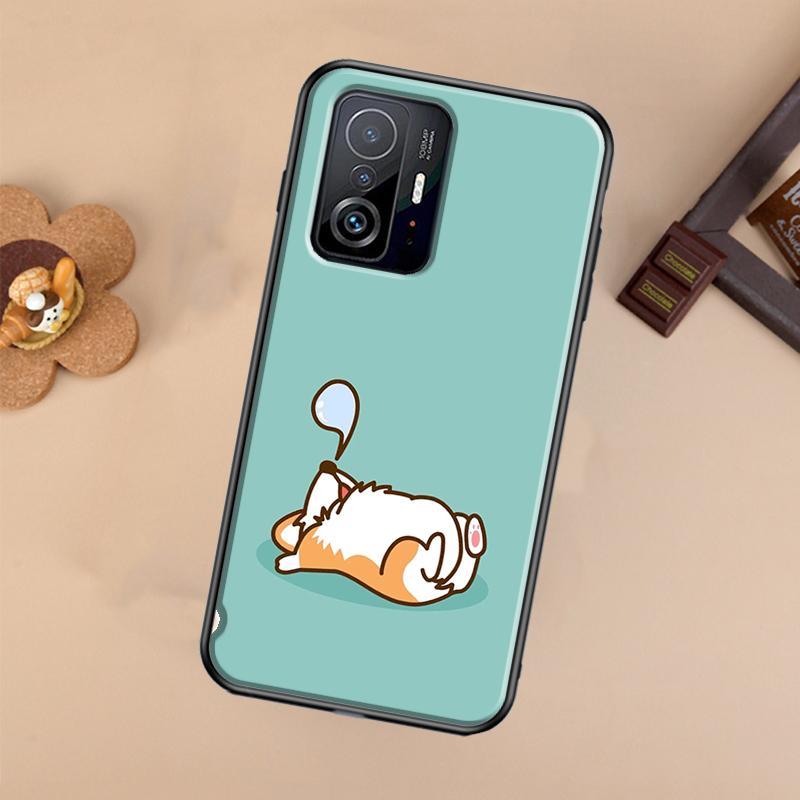 Cartoon Corgi Dog Case For Xiaomi 14T 11T 12T 13T Pro 13 14 Ultra POCO X7 Pro X3 X5 F3 F5 F6 M6 X6 Pro Cover