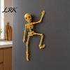 Spooky Fridge Magnet 3D Printed Skeleton Refrigerator Magnet, Poseable Figurine with Movable Joint Joints, Halloween Gothic Decoration