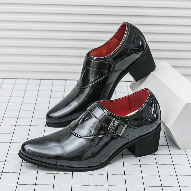 Fashion Fashion Men's Pointed Silver Green Monk Strap Loafter Leather Casual Shoes Male Formal Wedding Dress Homecoming Zapatos Hombre